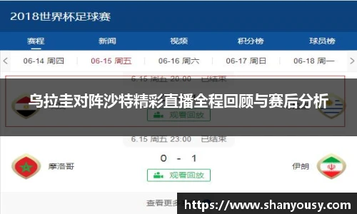 乌拉圭对阵沙特精彩直播全程回顾与赛后分析